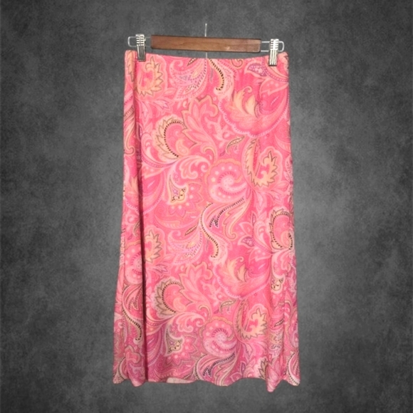 Pink A-Line Midi Skirt for Cocktail Events - Picture 5 of 5
